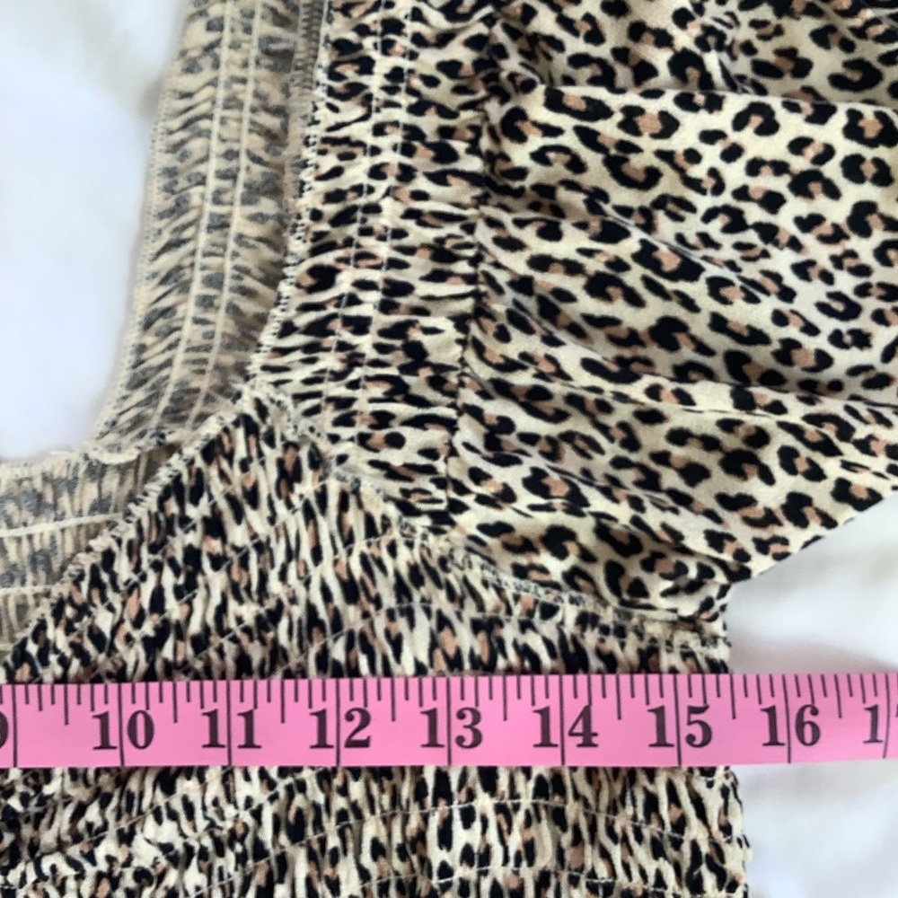 urban outfitters womens animal print crop peplum top size Large - Picture 3 of 10